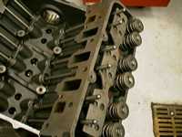 Closeup of push rods without rocker arms in the way.